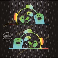 Peeping panda cutting Sticker For Car Mirror And Motorcycle Body