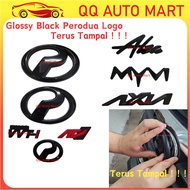 🔥Terus Tampal🔥Perodua Axia / Bezza / Myvi / Aruz / Alza Front And Rear Glossy Black Hitam Kilat Logo