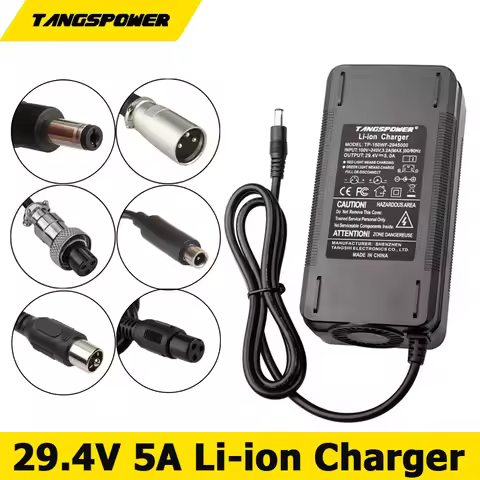 29.4V 5A Lithium Battery Rapid Charging Charger For 24V 7Series Li-ion Battery Pack Charger With Fan
