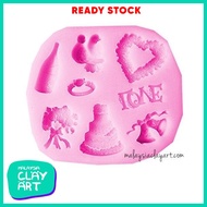 WEDDING ELEMENT SILICONE MOLD - 8 DESIGNS