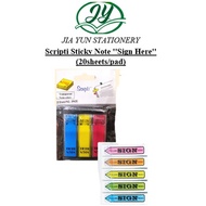 Scripti Sticky Note ''Sign Here'' (20sheets/pad)