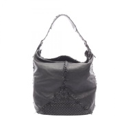 【二手】Bottega BOTTEGA VENETA托特包，編織工藝，黑色皮革，編織肩背包，女士，二手 B