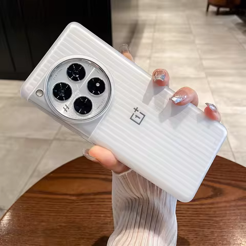 Case For OnePlus 12 Luxury Transparent TPU Stripe Ultra-thin Cover For OnePlus12 Shockproof Bumper F