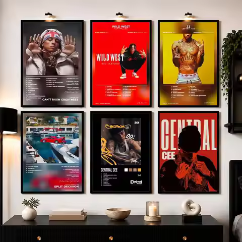 C-Central Cee Album Music Poster Wall Art Sticker For Living Room Bedroom Bar Home Decor Mural Paint