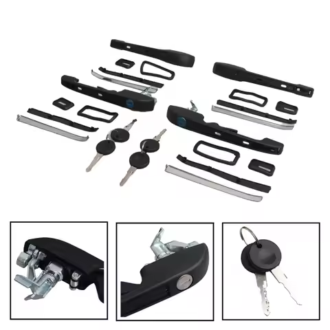 4Pcs Black Outside Exterior Door Handle For VW VW Caddy I Derby Golf Jetta I II Mk1 Mk2 Passat Sciro