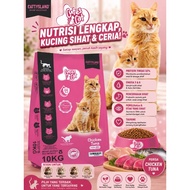 ￼10kg Premium Quality(Cutes Cat)Protein 30%/Makanan Kucing Flavour Chicken&Tuna...................Cu