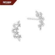 Top Cash Jewellery 10K Lab Grown Aura Butterfly Diamond Stud Earrings