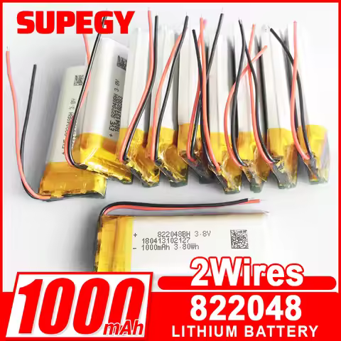 3.8V 1000mAh Lipo Polymer lithium rechargeable battery 822048 For Valve Index Controller GPS PSP rec
