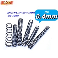 65Mn Spring Steel Compression Spring d0.4mm * OD3-10mm * L5-50mm Strong Pressure Return Spring Compr