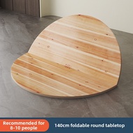 Thickened round Dining Table Top Foldable Solid Wood Hotel Home Use Table Surface Modern Simple Styl