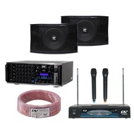 PAKEJ KARAOKE - PV Audio AV999 + PV Audio 2878W Wireless Mic + PV Audio K550 12" Karaoke Speaker