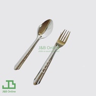 Stainless Steel Spoon And Fork 18cm Elephant Head Brand (24 Pieces/12 Pairs) (S W4.3xl17.6cm F W2.6x