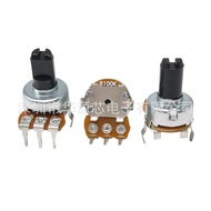 121 >  Single Volume Rotating Potentiometer D Type Half Axis Torx Handle B10K50K100K Vertical In-lin