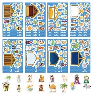 Nativity Scene Stickers for Kids - 8 Styles Waterproof Decals for DIY Journal, Scrapbook & Decorativ