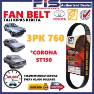 FIS Gaido Fan Belt Toyota Corona ST150 Air Cond Alternator Power Steering Belt 3PK760 Tali Kipas Ker