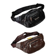Ready Stock Leather Waist Bag Beg Kerja Rider Bag Canvas Bag Crossbody Bag Chest Bag Beg Sandang Beg