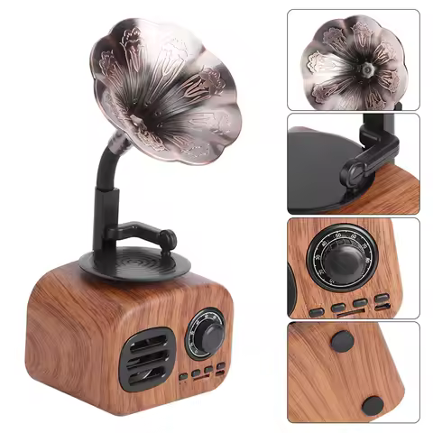 Bluetooth Speaker Creative Retro Bluetooth Speaker Plug-in Card Music Player for PC Mobile Phone Tab