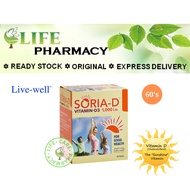 Live-Well Soria-D Vitamin D3 1000iu 60's (Tablets) {Expiry:2028}