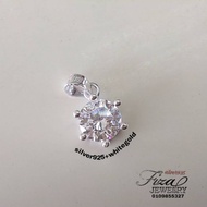 Loket bulat silver925 salut white gold, circle pendant silver925 plated with white gold