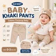 Baby Old Navy Trousers CreamOriginal 0-3 Months | Unisex Cotton Twill Baby Pants