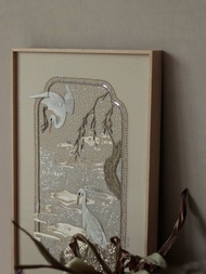 DIY材料包/法式刺繡線上課堂/白鷺鷥