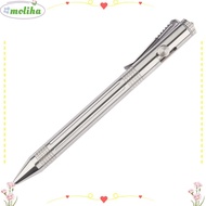 MOLIHA Bolt Action Pen, Stainless Steel Silver Alloy Pen, Black Ink Signature Pen