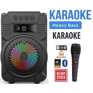 ZQS-1430 4"Inch LED Portable Super Bass Speaker Bluetooth/USB/TF/LED Light