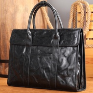 Leather Bag for Men Luxury Business Tote Bag Executive Briefcase Man Side Bags Suitcase Laptop Mens