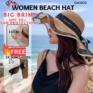 CeCOCO topi pantai wanita hat woman beach hat for women sun hat woman