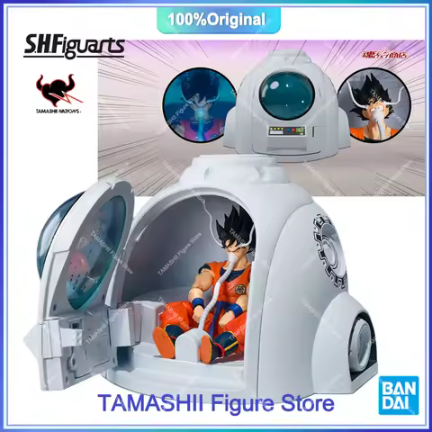 Original BANDAI Dragon Ball Z S.H.Figuarts SHF Medical Machine Son Goku pvc Action Figures Model Col