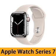 香港行貨Apple Watch Series 7 41mm 銀色不鏽鋼錶殼stainless steel, S7 GPS + Cellular,運動手環