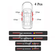 4 pcs คาร์บอนไฟเบอร์รถประตูเกณฑ์สติกเกอร์ป้องกันสำหรับ Honda Civic Accord City jazz BRV Fit CRV BRV