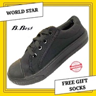 Kasut sukan lelaki skechers shoes B.best Kasut Sekolah Hitam/Black School Shoes -SIZE :31-45