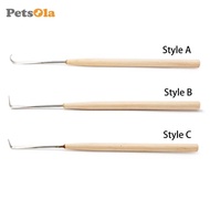 [PETSOLA] Pottery Trimming Professional Pottery Tool Wood Handle Carving Blade for Pottery Sculpture