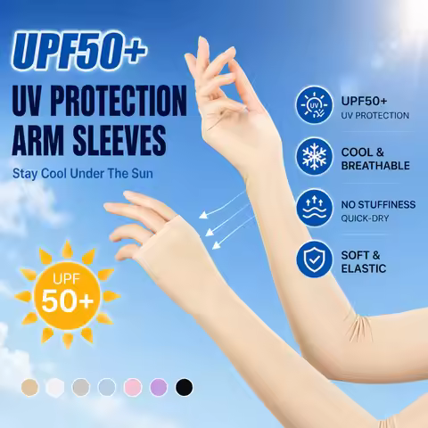 UPF50+ Summer Sunscreen Ice Sleeves Invisible UV-protective cooling sleeves For Unisex Driving Sunsc