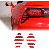 sekhyna Hiasan Gril Lampu Belakang Decal Serat Karbon Lembut 10PCS Serasi dengan Corvette C7 Stingra