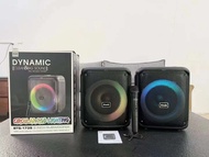 Brudo BTS-1739 bluetooth karaoke speaker with RGB dynamic lighting effect portable speaker with Mic