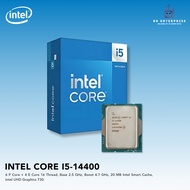 Intel i5 (14400/14400F) LGA1700 6P Core + 4E Core 16 Thread Stock Cooler 3 Years Warranty