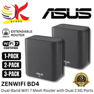 ASUS ZENWIFI BD4 (1-PACK/ 2-PACK/ 3-PACK) DUAL-BAND WIFI 7 AIMESH EXTENDABLE ROUTER WITH 3.6 GBPS, D