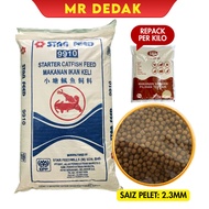 [REPACK] [10KG] [9910] MAKANAN IKAN KELI BERKUALITI PREMIUM PERMULAAN | STARTER CATFISH FEED | 2.3MM