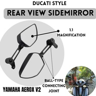 Motorcycle Side Mirror for YAMAHA AEROX V2| Ducati Style Rear Side Mirror