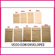 ♆  ☑ ۞ Veco Coin Envelopes.