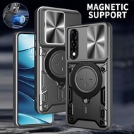Armor Protection Slide Lens Phone Cover for OnePlus Nord 5 5G Case Car Holder Ring Stand for One Plu