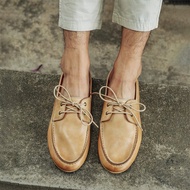 真皮男鞋 休閒鞋 牛皮拖鞋 膠底懶人鞋 英倫風平底鞋 輕便鞋 涼鞋