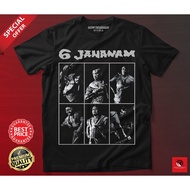 Retro Movie 6 JAHANAM Short Sleeve Round Neck Pure Cotton T-Shirt Street Unisex Top