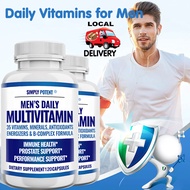 Men's multivitamin supplement - strengthen immunity, promote heart and brain health, balance hormones