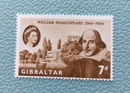 1964年直布羅陀郵票莎士比亞400週年(全套1枚)