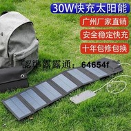 80W太陽能板便攜式發電6折疊 手機電池寶野外應急快充電器電源板