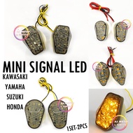 1SET-2PCS MINI LED SIGNAL LIGHT FOR FAIRING DEPAN R25 MT26 R15 MT15 FZ150 ZX150 GSX150 GSX S150 R150