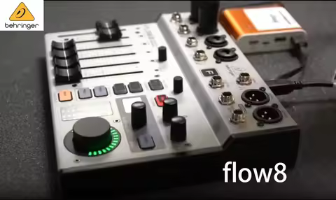 Behringer Flow8 Digital Mixer 8 Channel USB Bluetooth Audio Interface Portable Mixing Console for Li